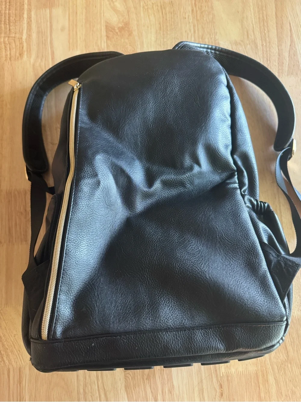 Itzy Ritzy Black Quilted Studded Diaper Backpack with stroller hooks